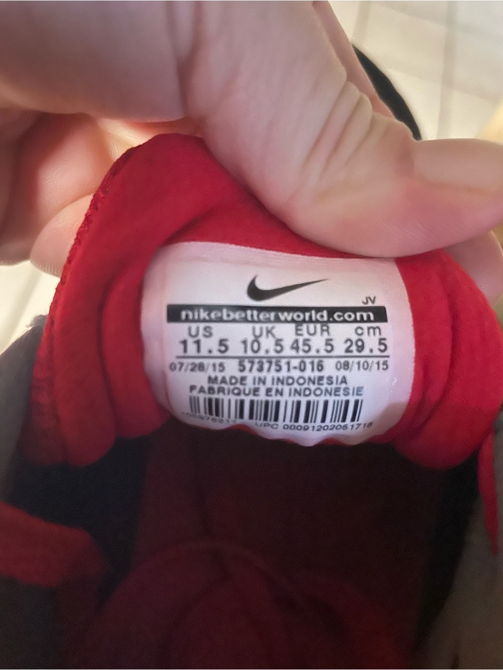 Nike Black Sneakers with Red Laces and White Swoosh - Picture 4 of 4